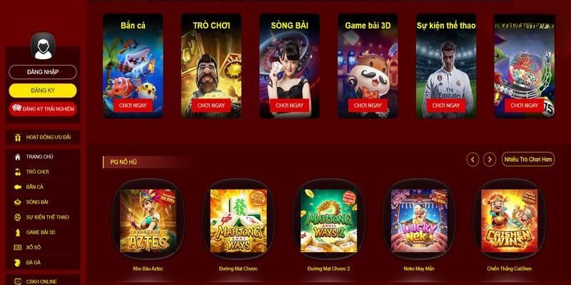 Các trò chơi cá cược tại 33WIN, từ bóng đá, casino đến esports.